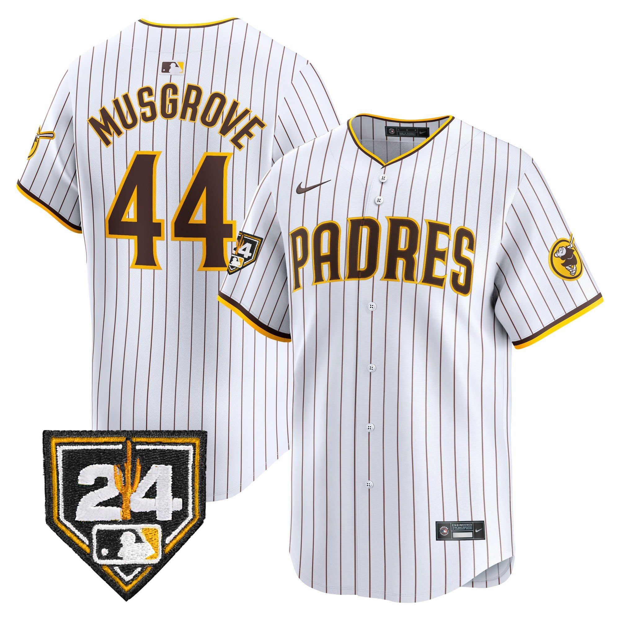 Joe Musgrove 44 San Diego Padres 2024 Spring Training Men Jersey - White 