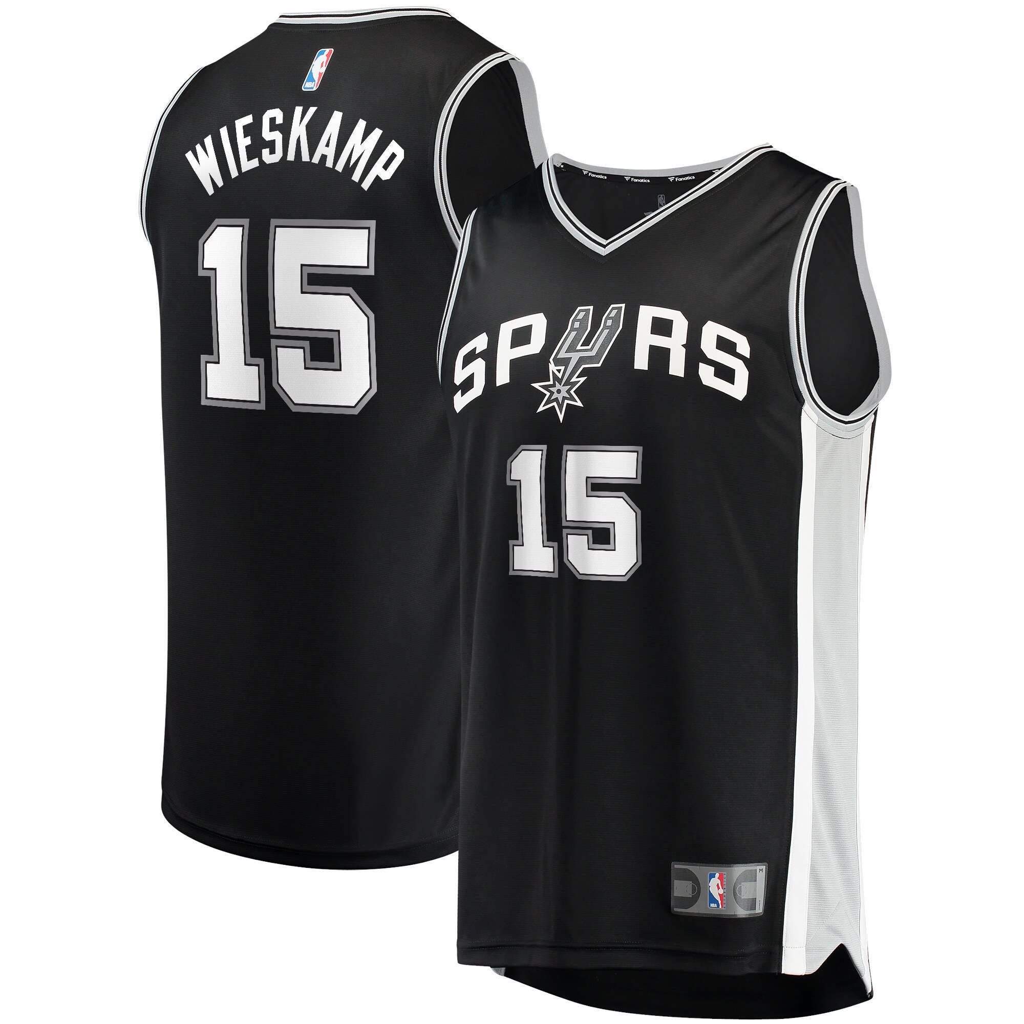 Alternative view of Joe Wieskamp San Antonio Spurs Fanatics Branded 2021/22 Fast Break Replica Jersey - Icon Edition - Black
