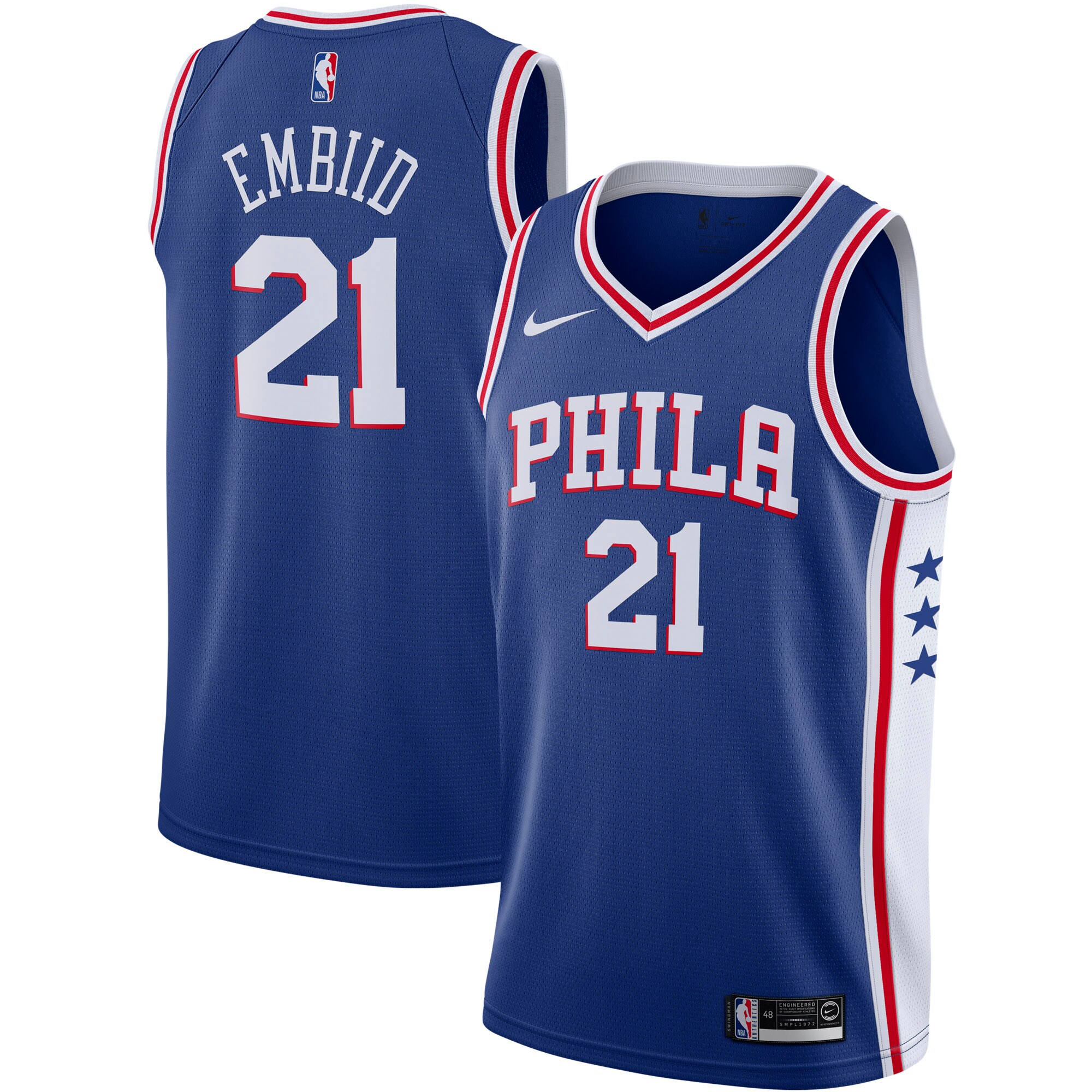 Joel Embiid Philadelphia 76ers 2019/2020 Swingman Jersey – Icon Edition – Royal