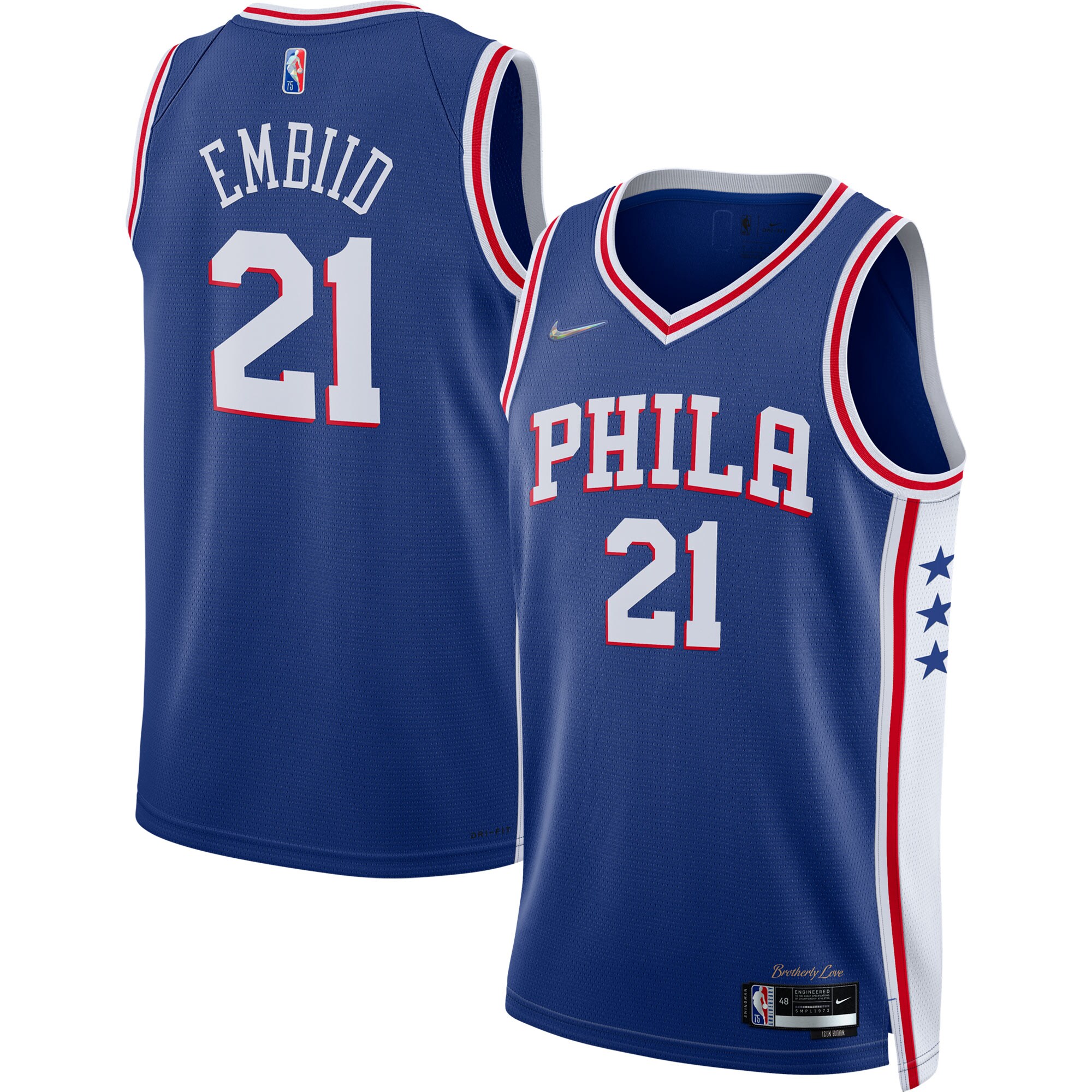 Joel Embiid Philadelphia 76ers 2021/22 Diamond Swingman Jersey - Icon Edition - Royal