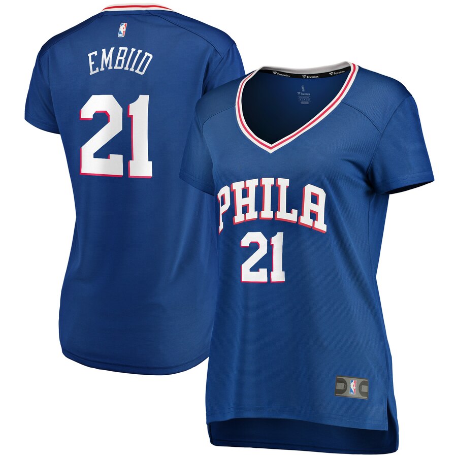 Joel Embiid Philadelphia 76ers Fanatics Branded Women's Fast Break Replica Player Jersey - Icon Edition - Royal