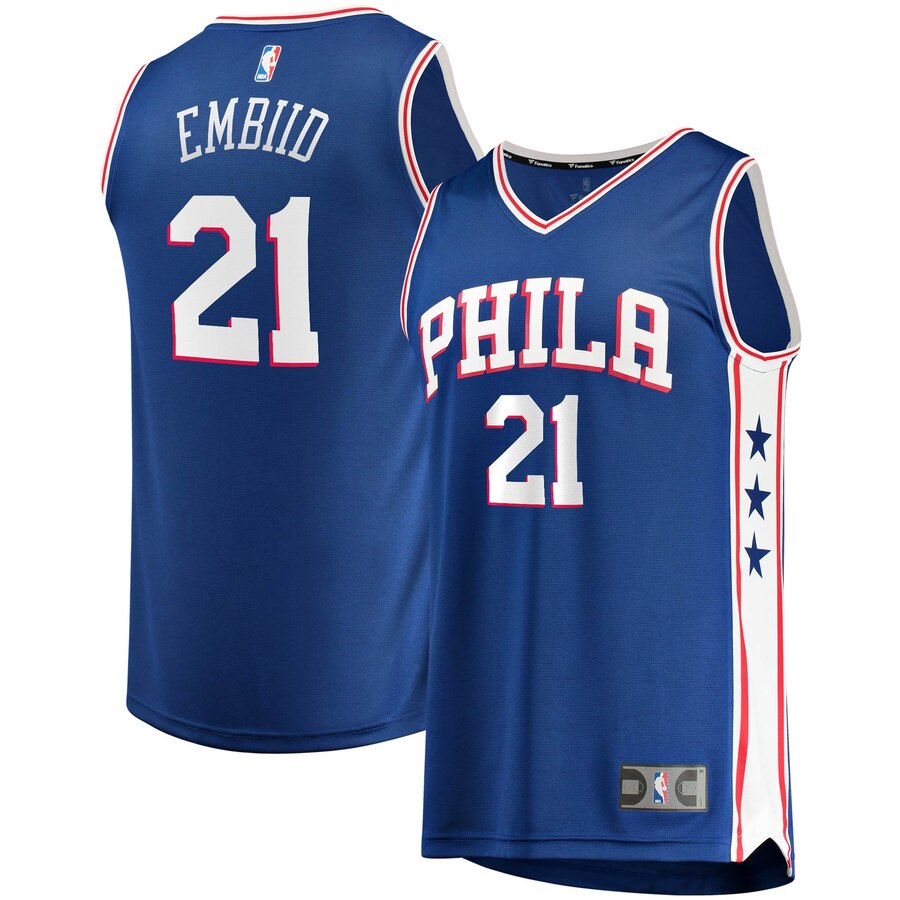 Joel Embiid Philadelphia 76ers Fanatics Branded Youth 2019/20 Fast Break Replica Jersey - Icon Edition - Royal