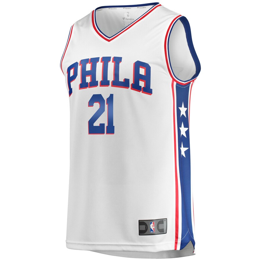 Alternative view of Joel Embiid Philadelphia 76ers Fanatics Branded Youth Fast Break Replica Player Jersey - Association Edition - White