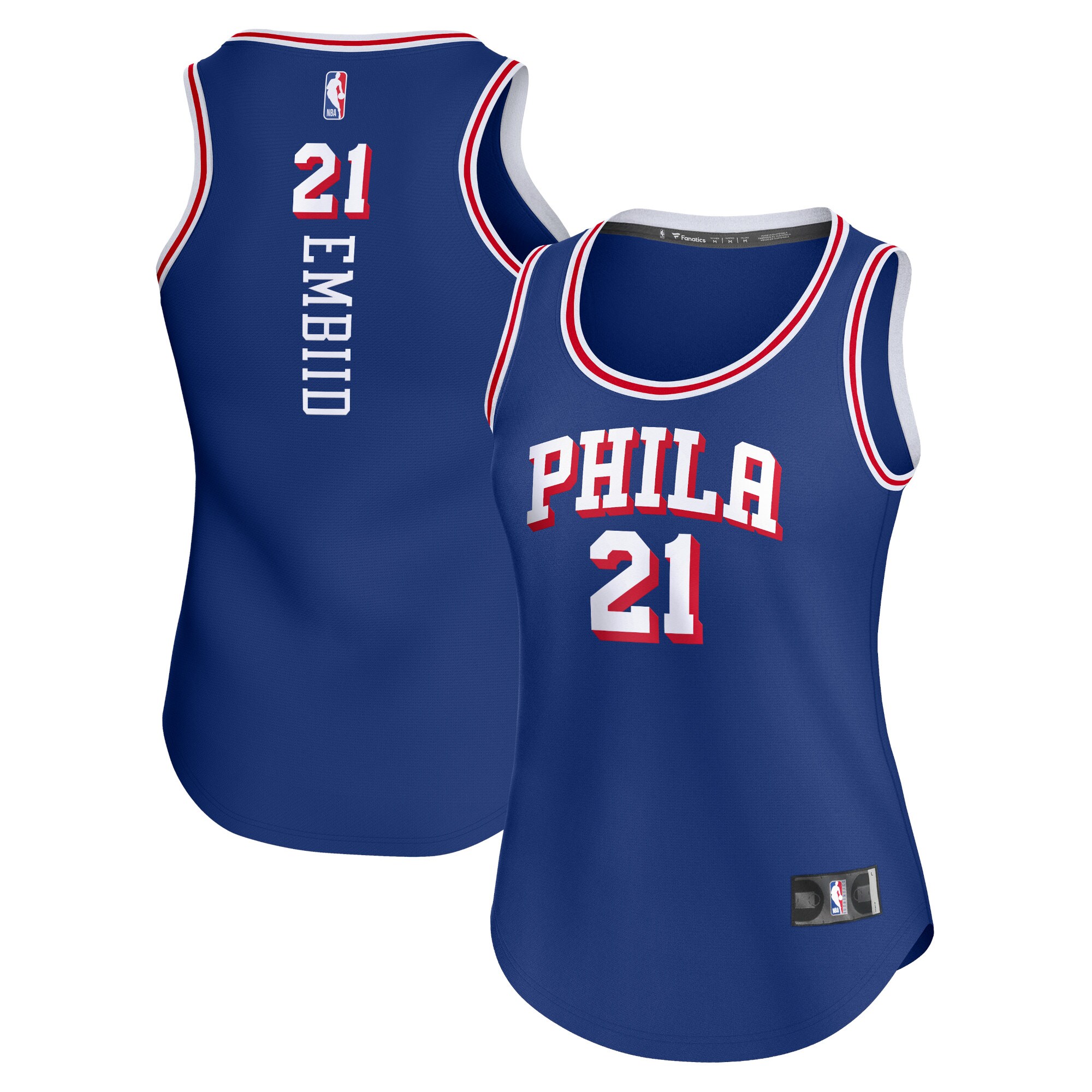 Joel Embiid Philadelphia 76ers Fanatics Women's Fast Break Player Jersey - Icon Edition - Royal