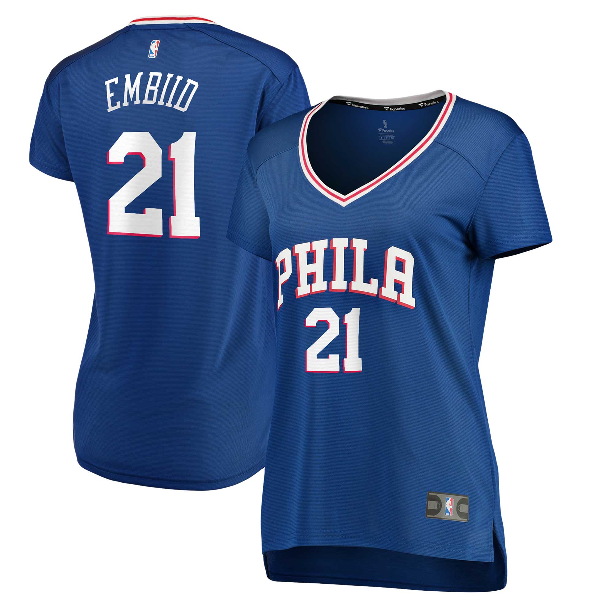 Joel Embiid Philadelphia 76ers Fanatics Women's Fast Break Replica Player Jersey - Royal - Icon Edition