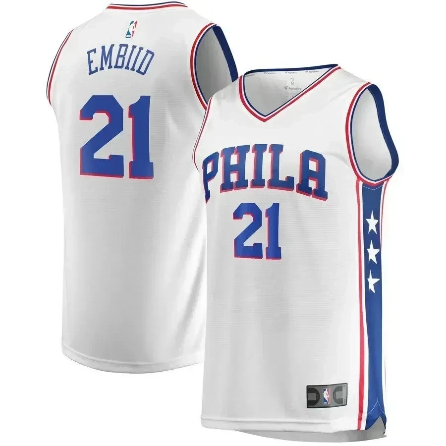 Joel Embiid Philadelphia 76ers Jersey - Association Edition - White - JS701 