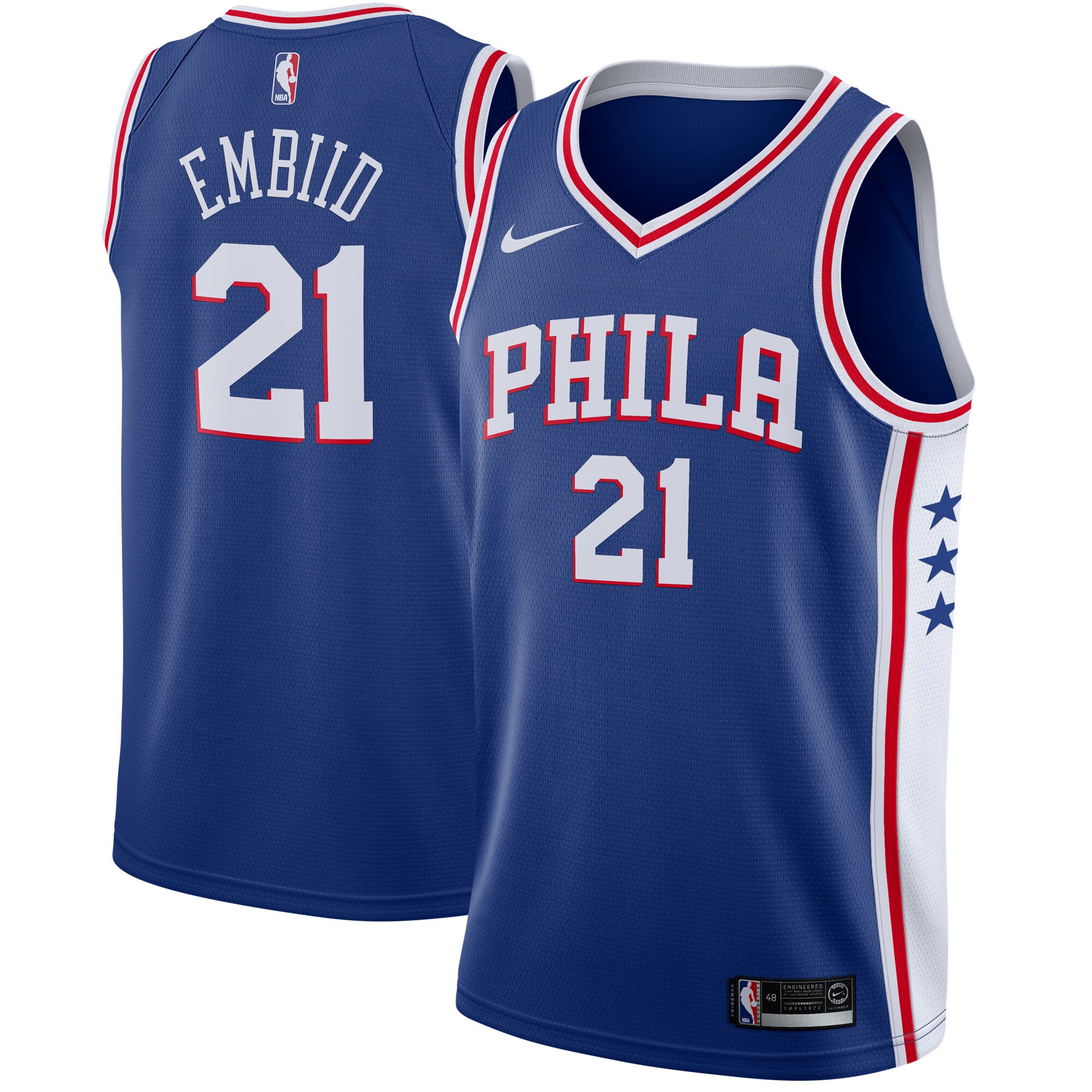 Joel Embiid Philadelphia 76ers Swingman Jersey Royal – Icon Edition