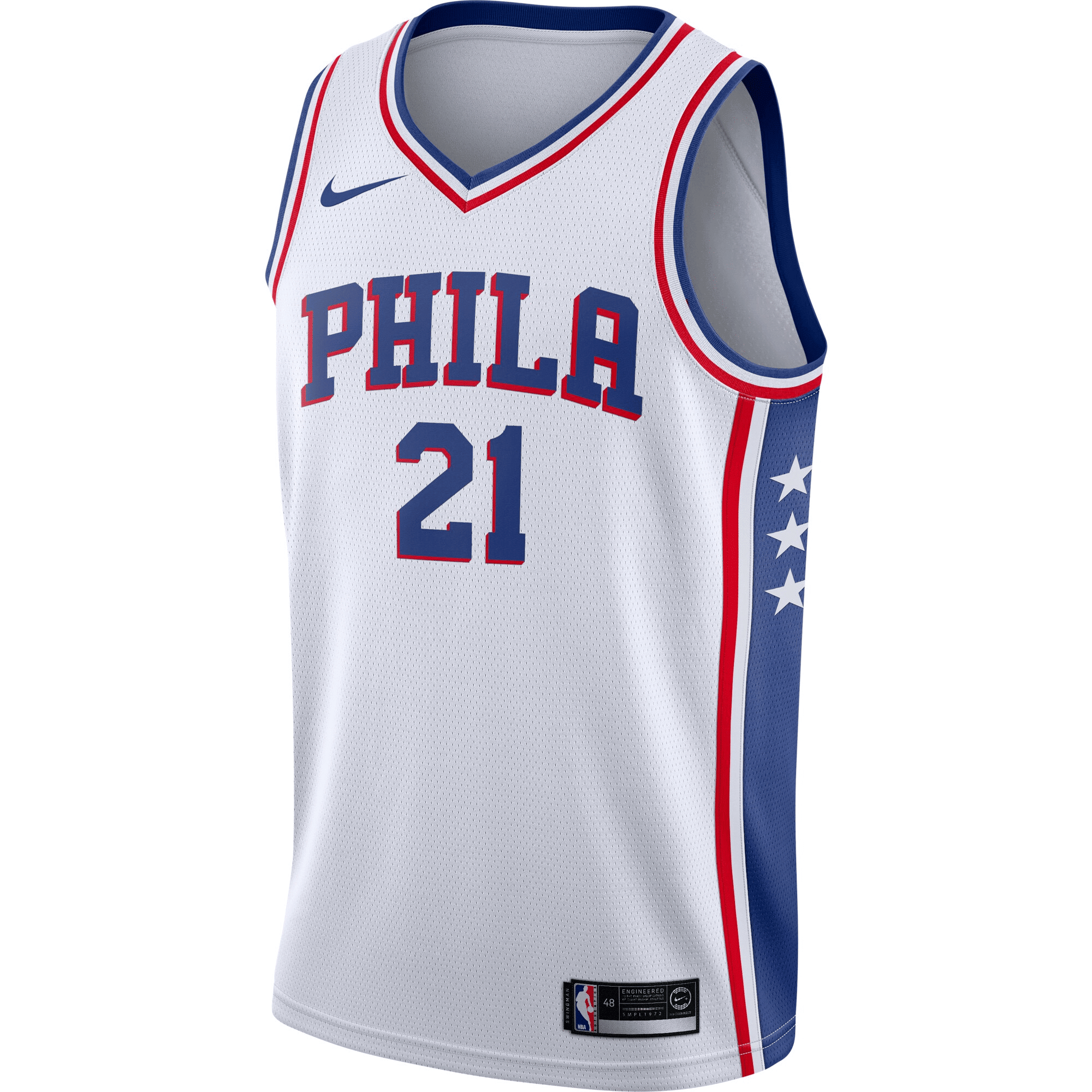 Alternative view of Joel Embiid Philadelphia 76ers Swingman Jersey White - Association Edition Jersey - JS987 