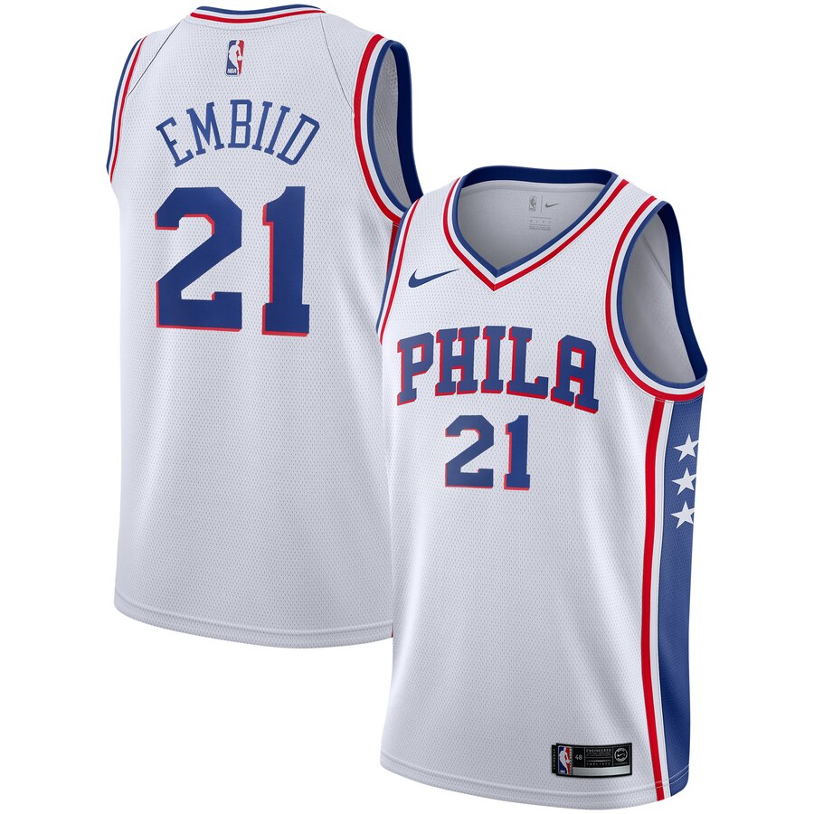 Joel Embiid Philadelphia 76ers Swingman Player Jersey - Association Edition - White