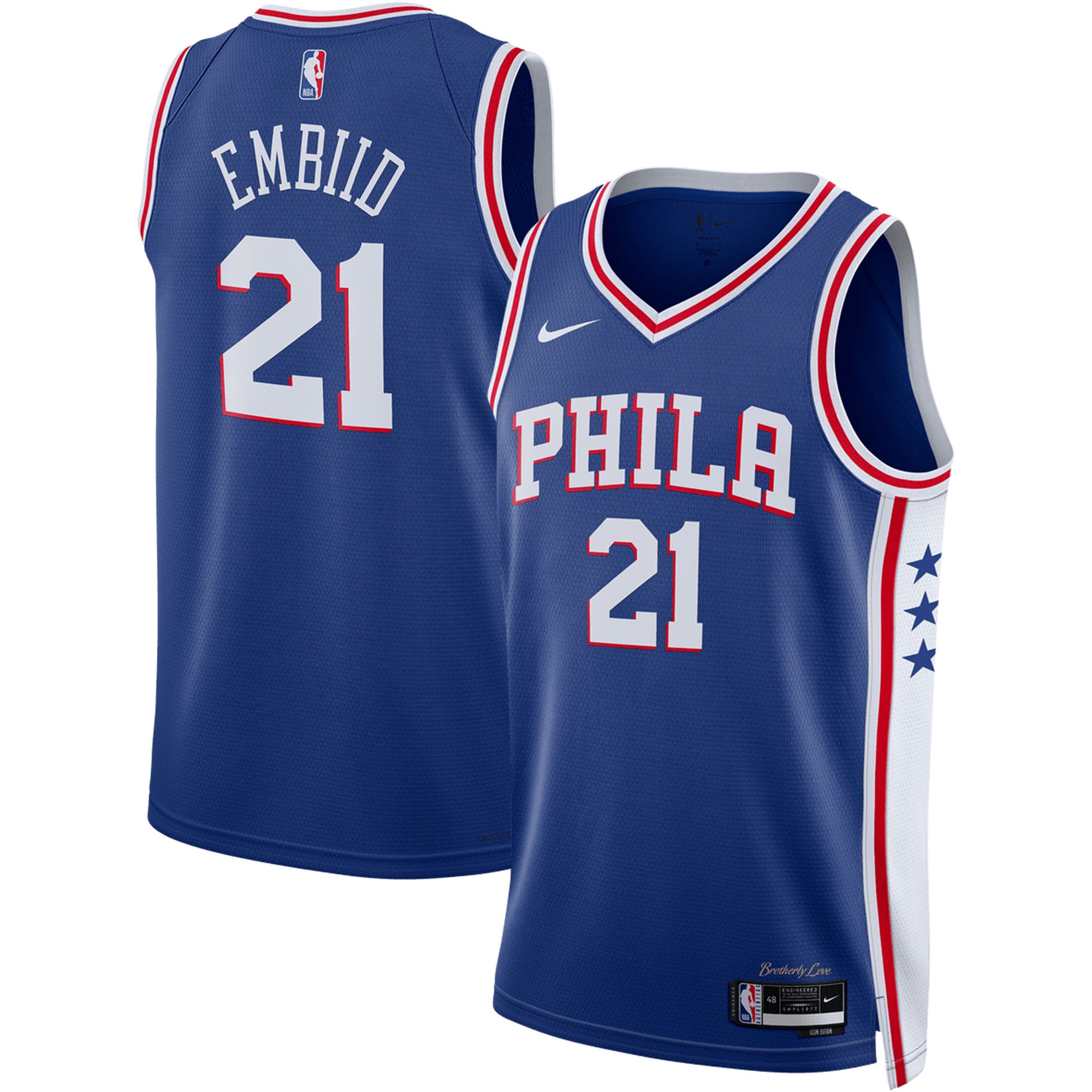 Joel Embiid Philadelphia 76ers Unisex Swingman Jersey – Icon Edition – Royal