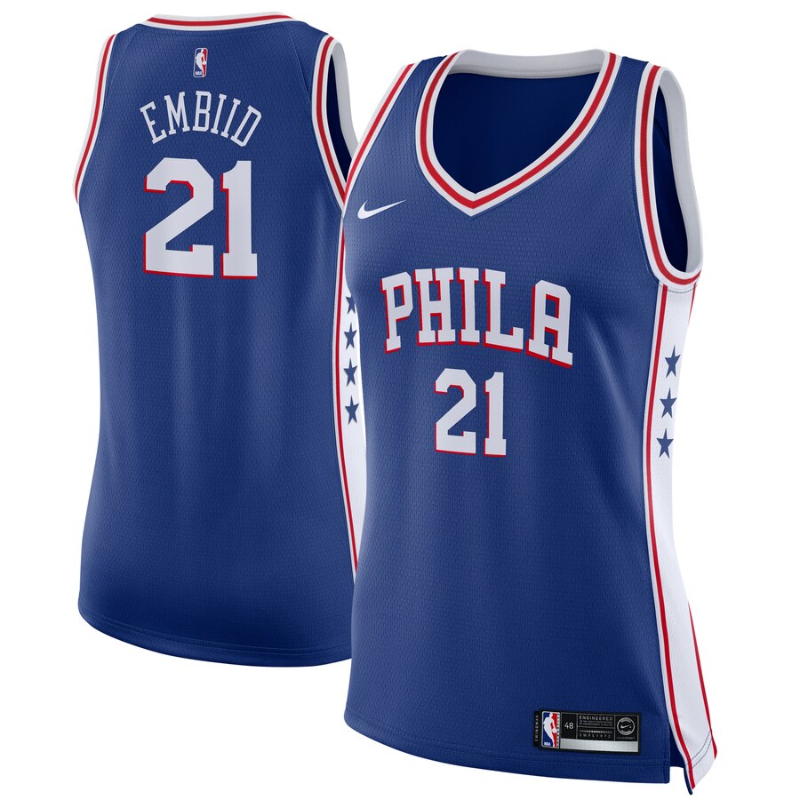 Joel Embiid Philadelphia 76ers Women's Swingman Jersey Royal - Icon Edition