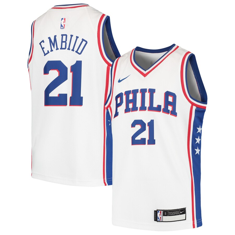 Joel Embiid Philadelphia 76ers Youth Swingman Jersey - White
