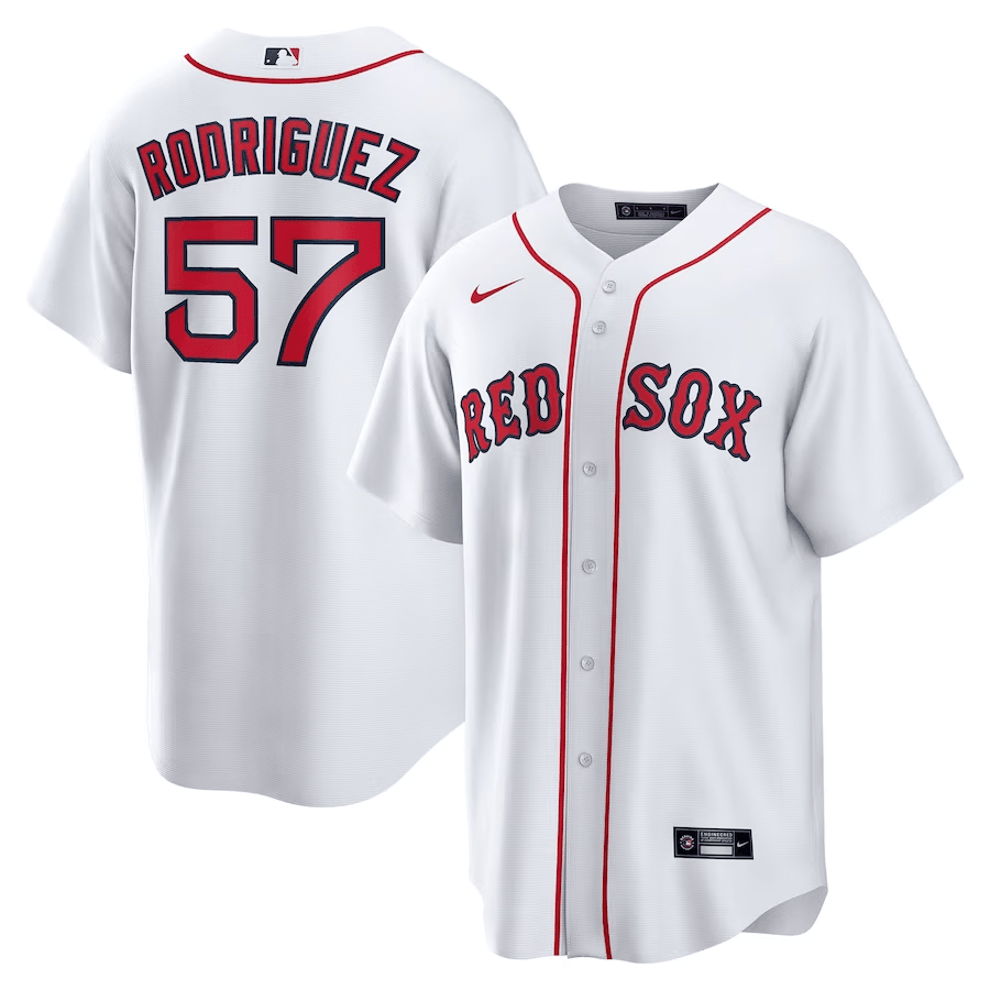Joely Rodríguez 57 Boston Red Sox Home Men Jersey - White