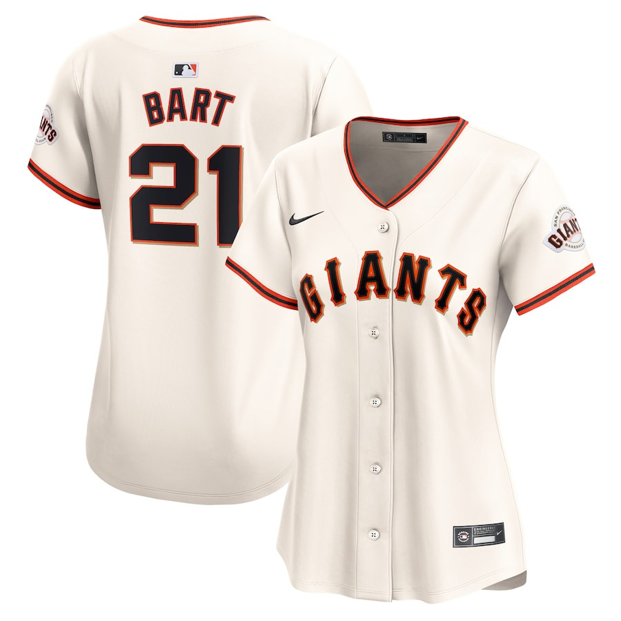 Joey Bart 21 San Francisco Giants Women Home Limited Player Jersey - Cream 