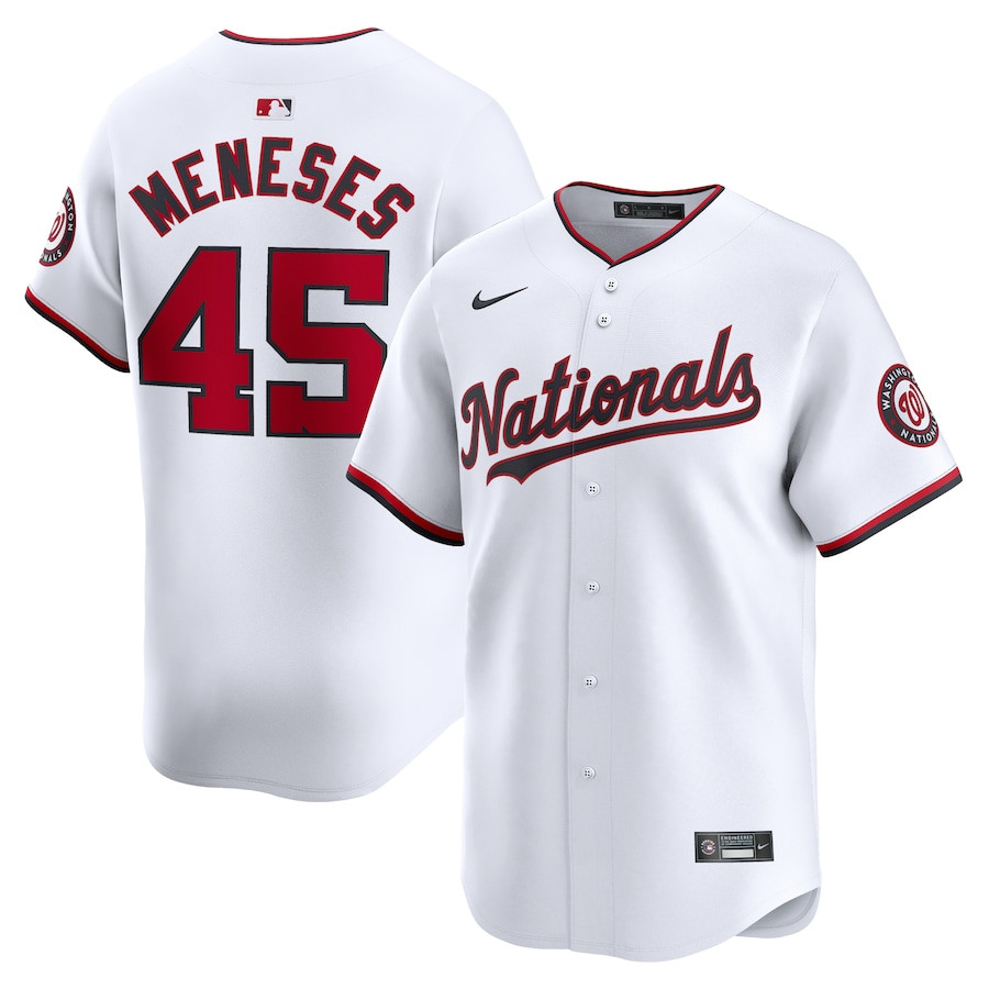 Joey Meneses 45 Washington Nationals Home Limited Men Jersey - White - JS641 