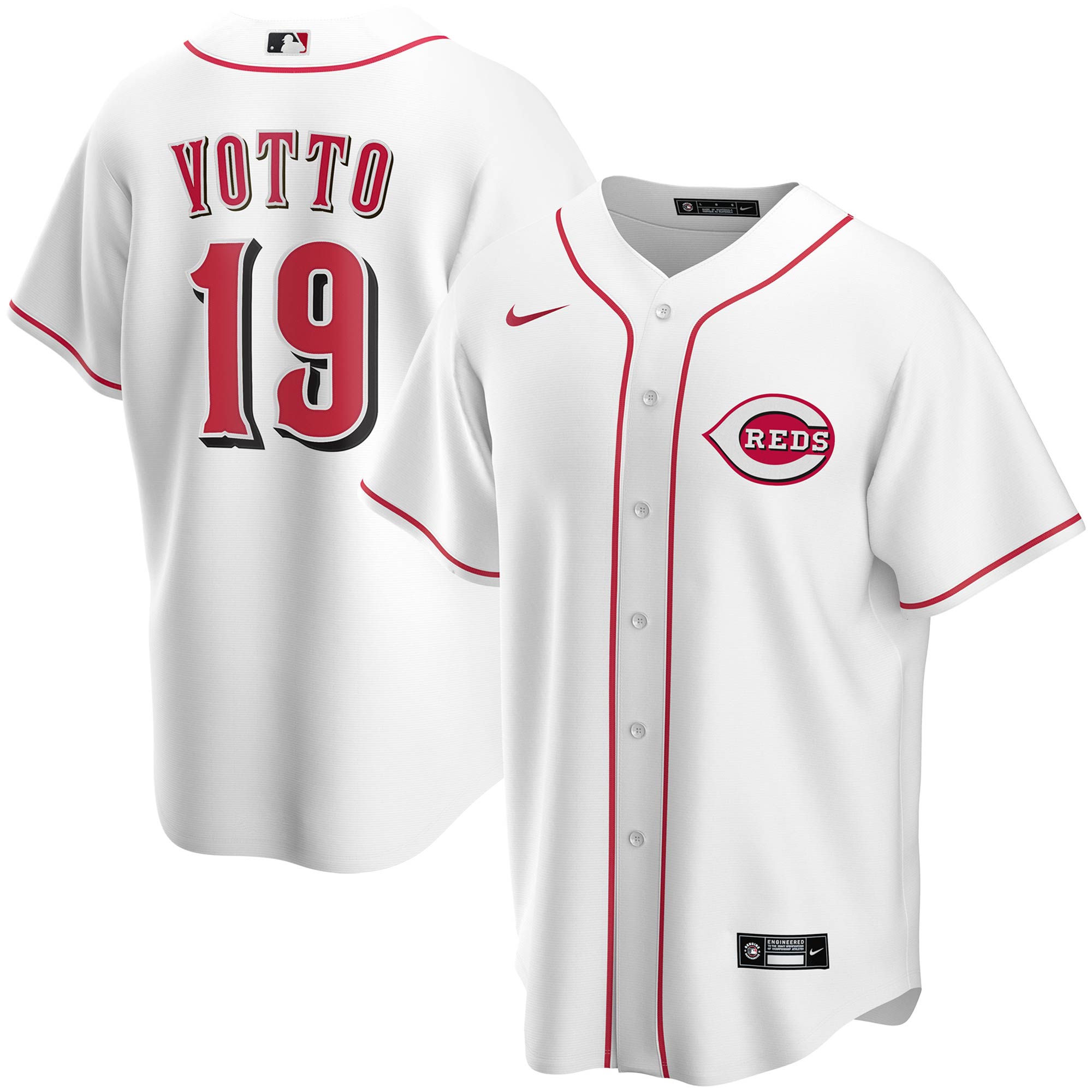 Joey Votto Cincinnati Reds Home Replica Player Name Jersey – White