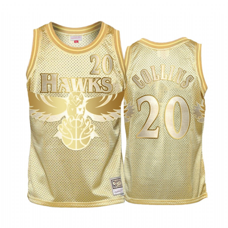 John Collins 20 Atlanta Hawks Golden Midas SM Jersey - JS596 