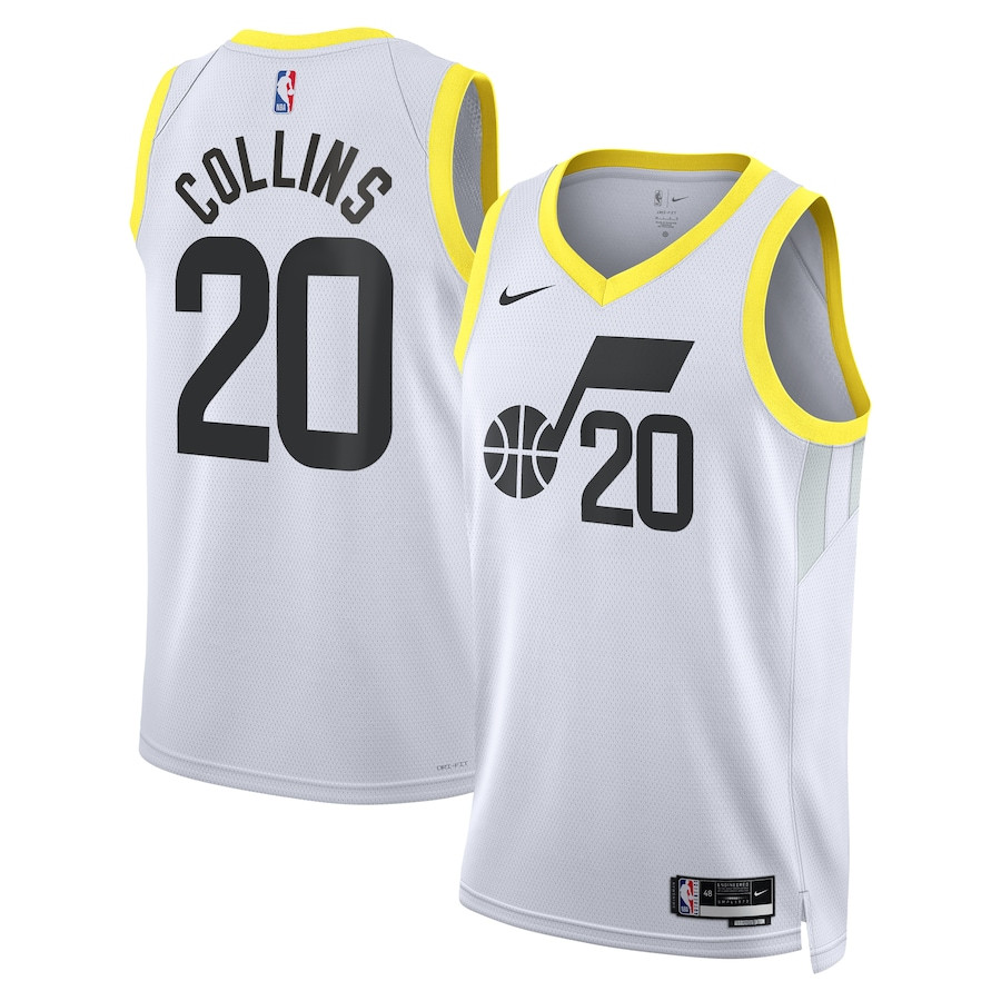 John Collins 20 Utah Jazz Unisex Swingman Jersey - Association Edition - White - JS728 