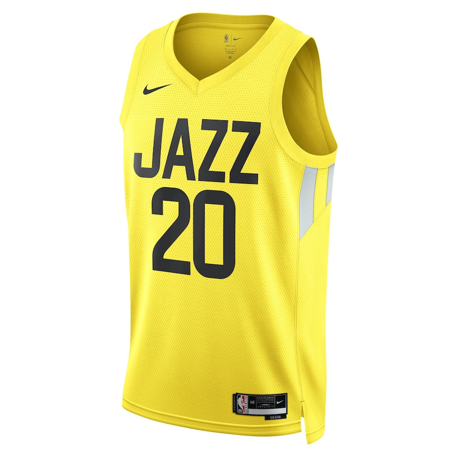 Alternative view of John Collins 20 Utah Jazz Unisex Swingman Jersey - Icon Edition - Gold - JS563 