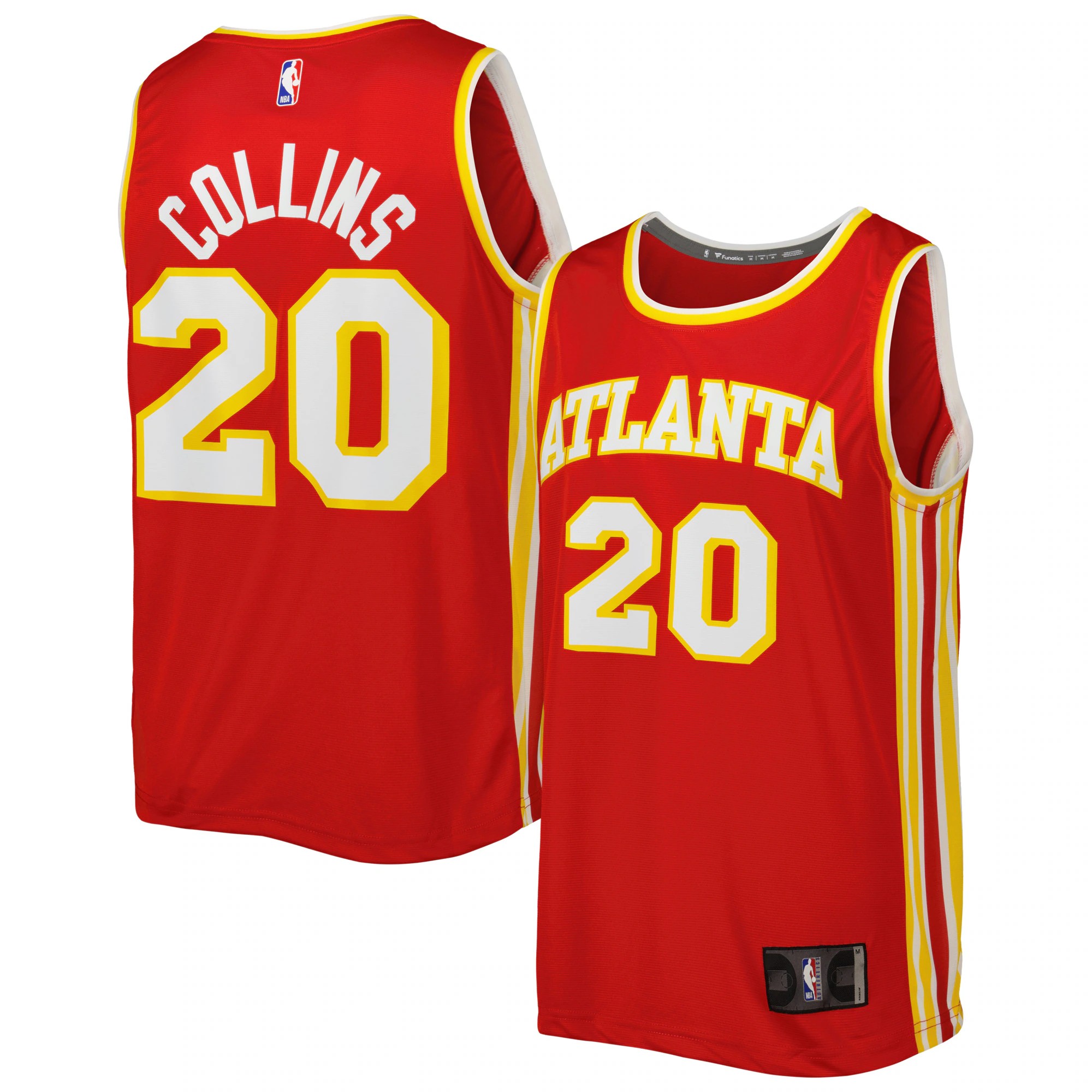 Alternative view of John Collins Atlanta Hawks Fanatics Branded 2021/22 Fast Break Player Jersey Red - Icon Edition