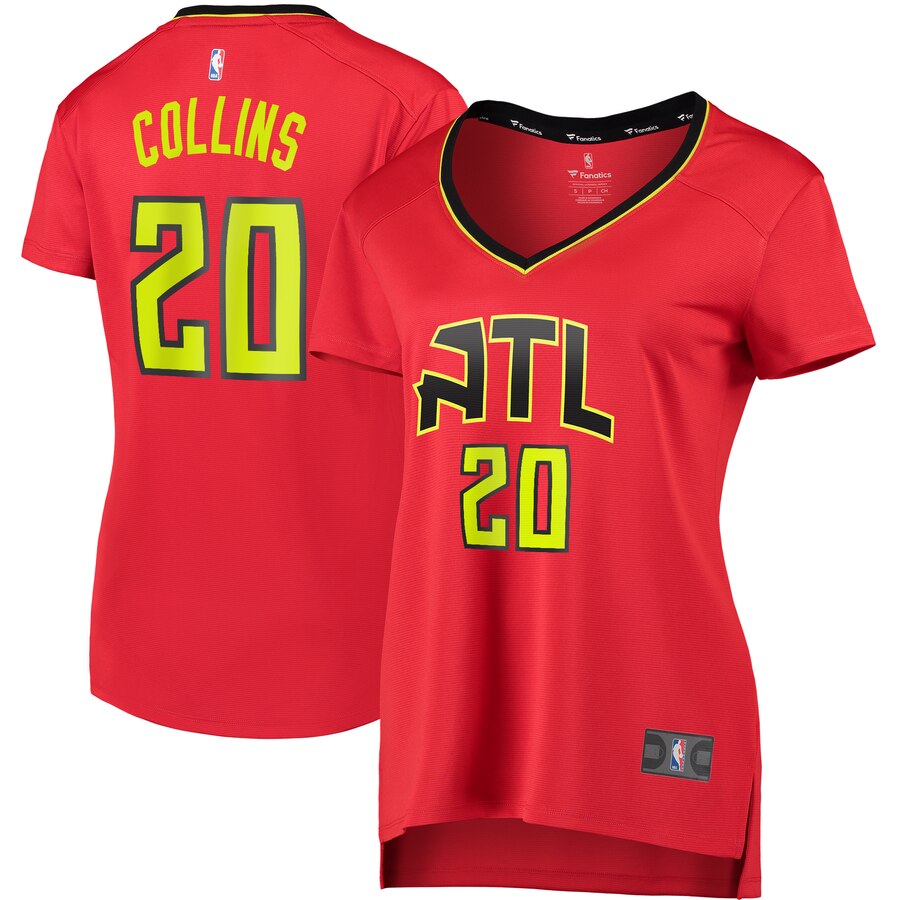 John Collins Atlanta Hawks Fanatics Branded Women's Fast Break Player Replica Jersey - Statement Edition - Red