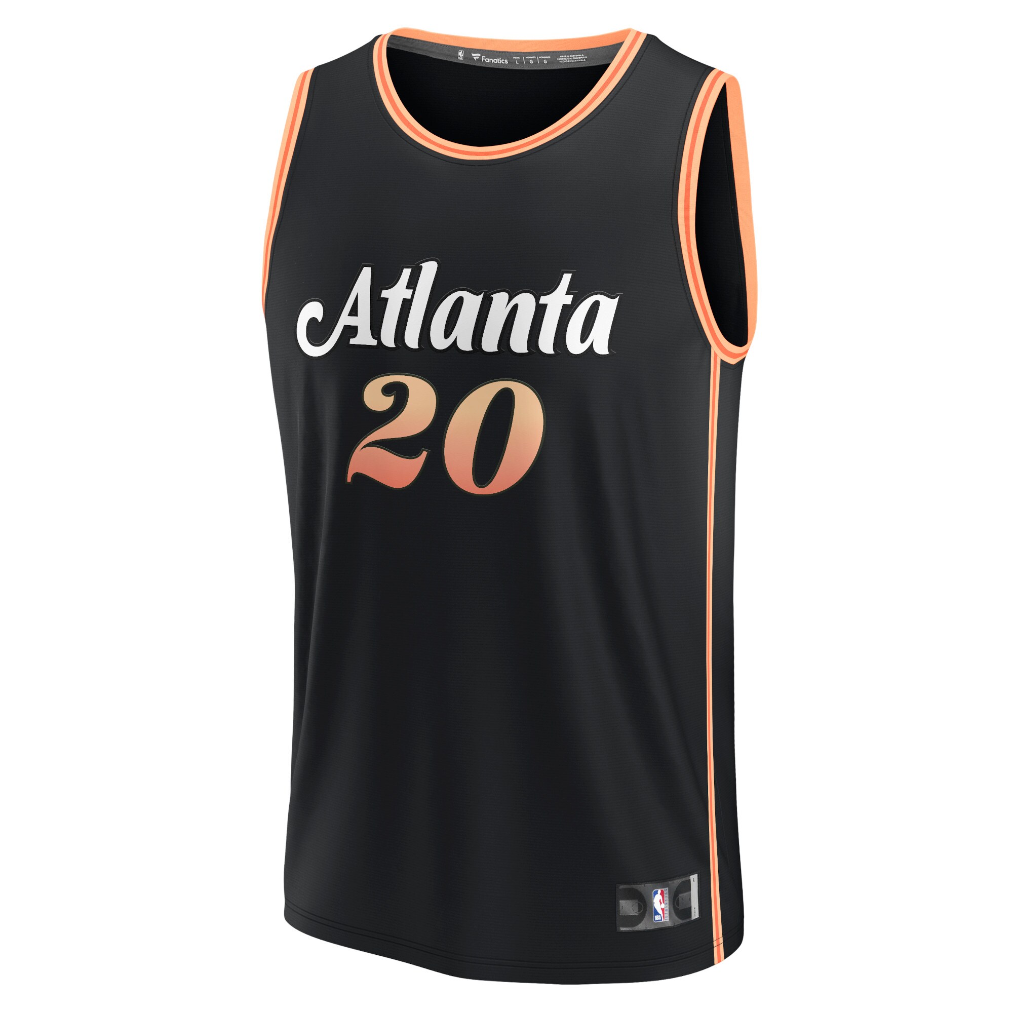 Alternative view of John Collins Atlanta Hawks Fanatics Fastbreak Jersey - City Edition - Black