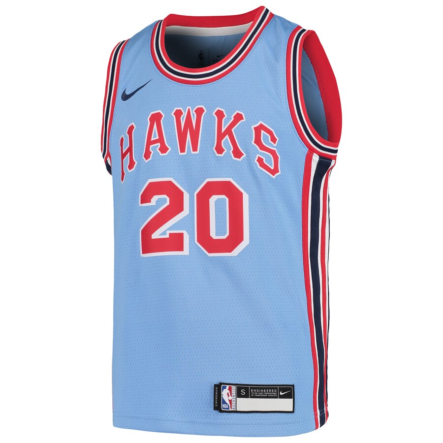 Alternative view of John Collins Atlanta Hawks Nike Youth Hardwood Classics Swingman Jersey - Blue