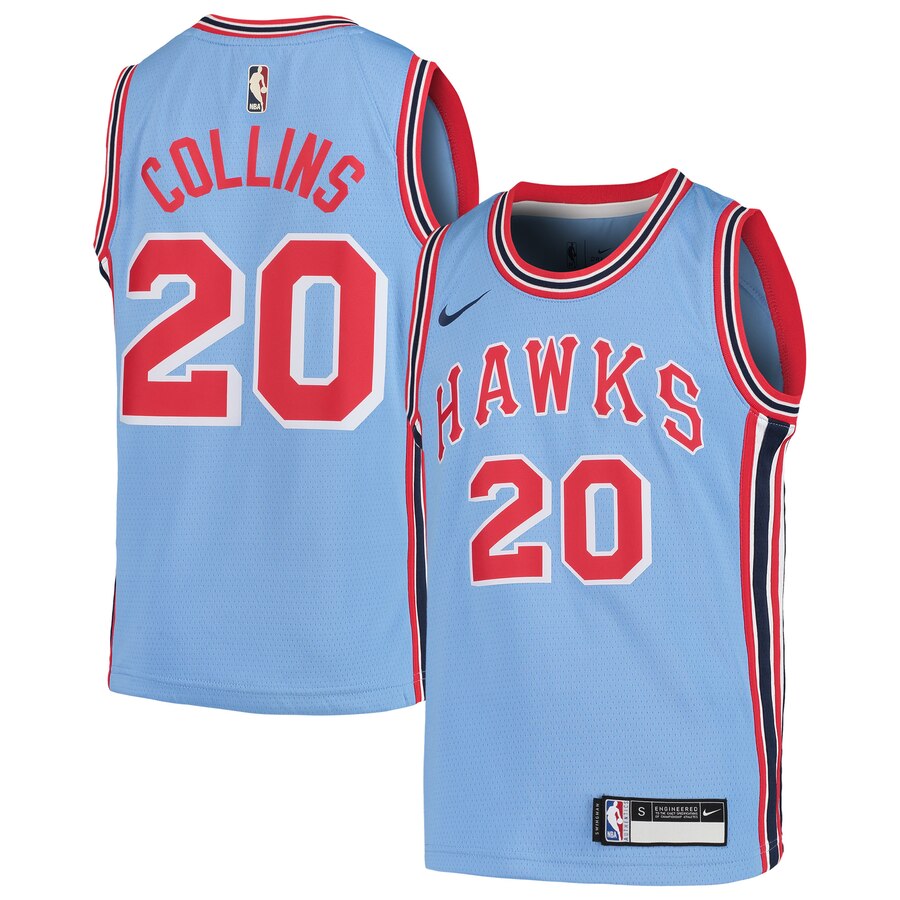 John Collins Atlanta Hawks Nike Youth Hardwood Classics Swingman Jersey - Blue