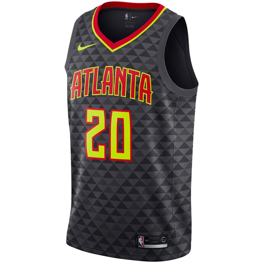 Alternative view of John Collins Atlanta Hawks Replica Swingman Jersey - Icon Edition - Black