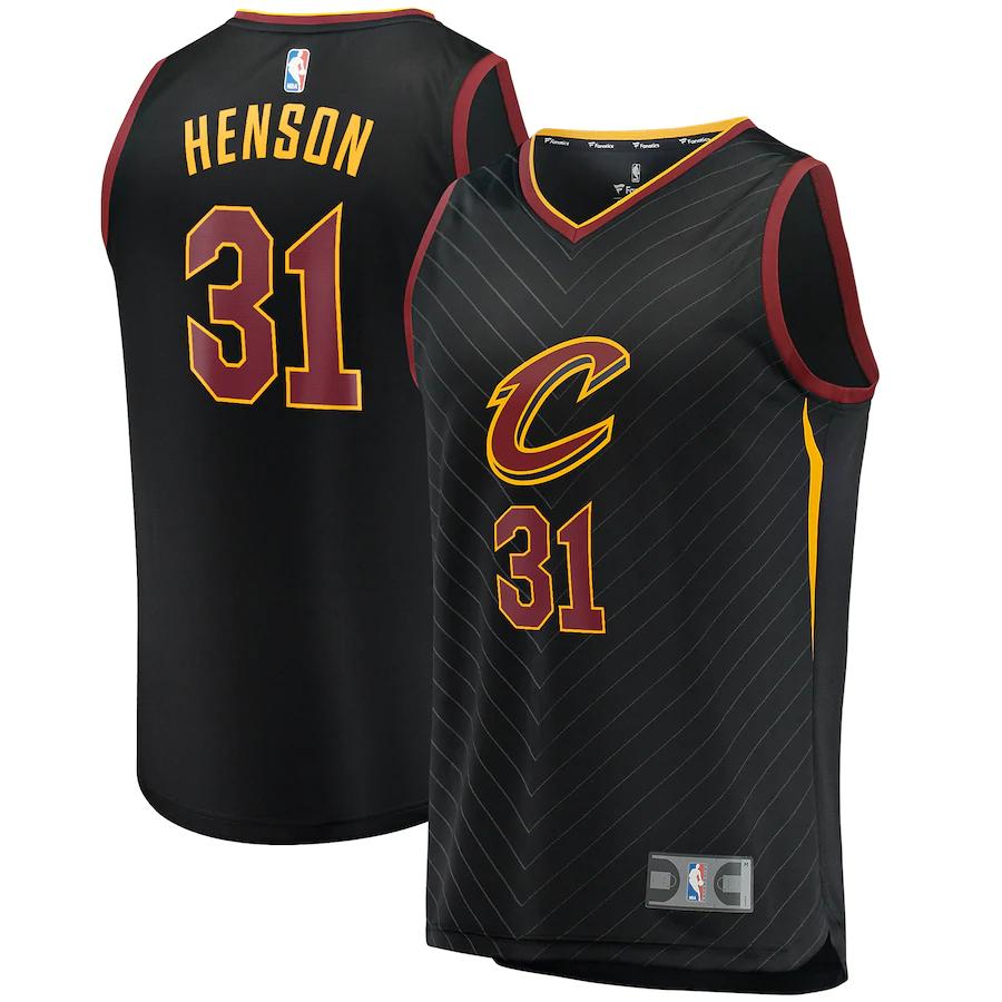 John Henson Cleveland Cavaliers Fanatics Branded Fast Break Replica Player Jersey - Statement Edition - Black