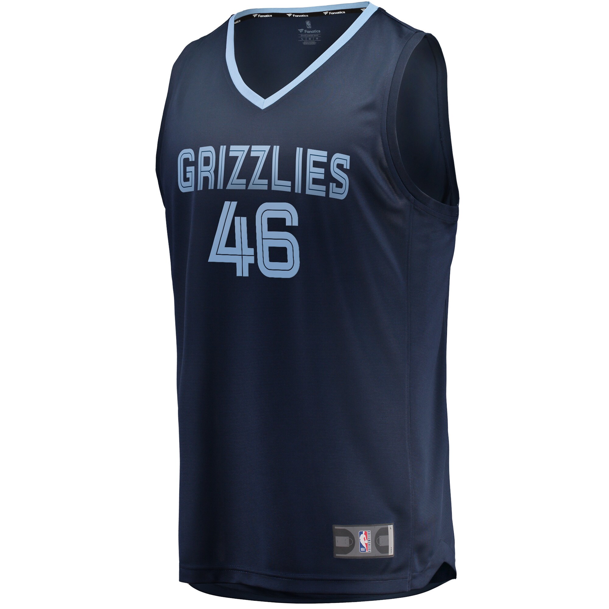 Alternative view of John Konchar Memphis Grizzlies Fanatics Fast Break Replica Jersey - Icon Edition - Navy
