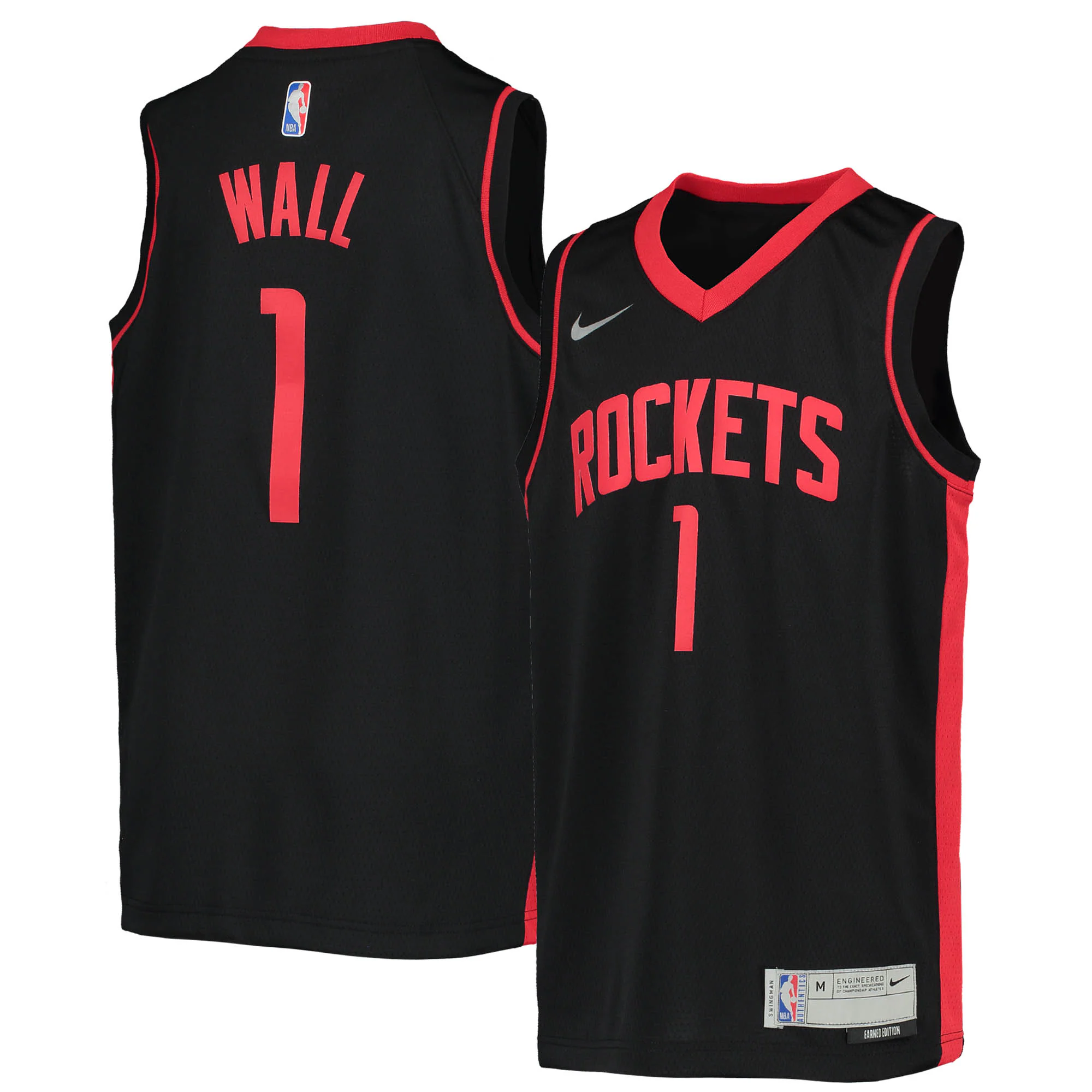 John Wall Houston Rockets Youth 2020/21 Swingman Player Jersey - Earned Edition - Black