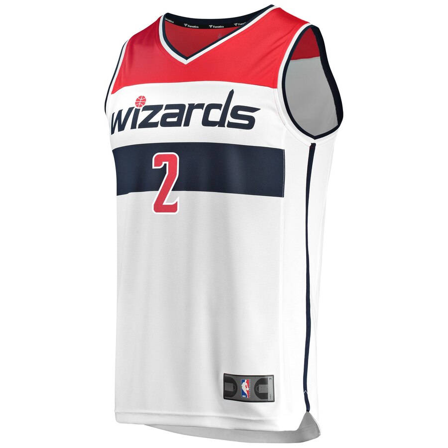 Alternative view of John Wall Washington Wizards Fanatics Branded Fast Break Jersey - Association Edition - White