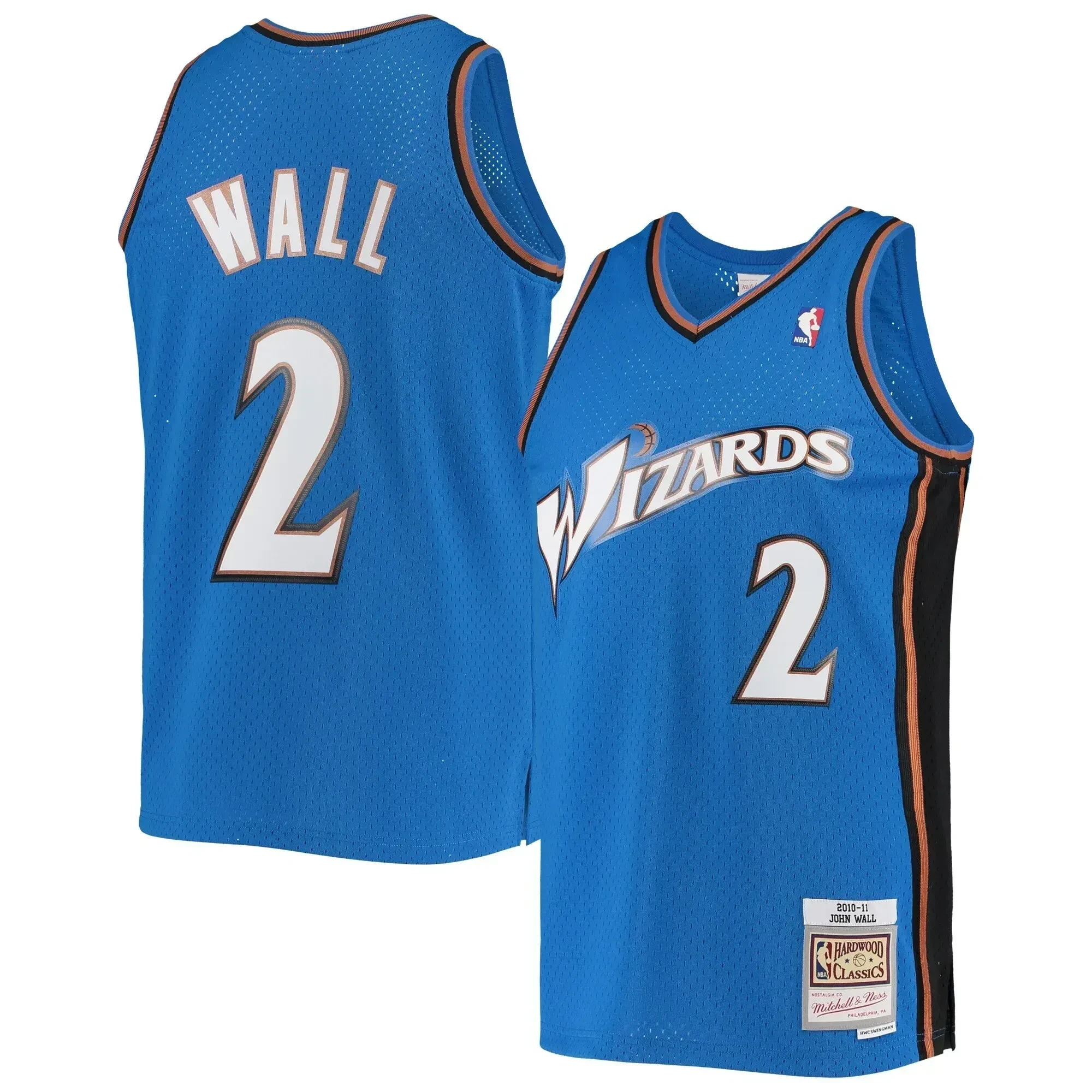 John Wall Washington Wizards Mitchell & Ness 2010-11 Hardwood Classics Swingman Jersey – Blue - JS716