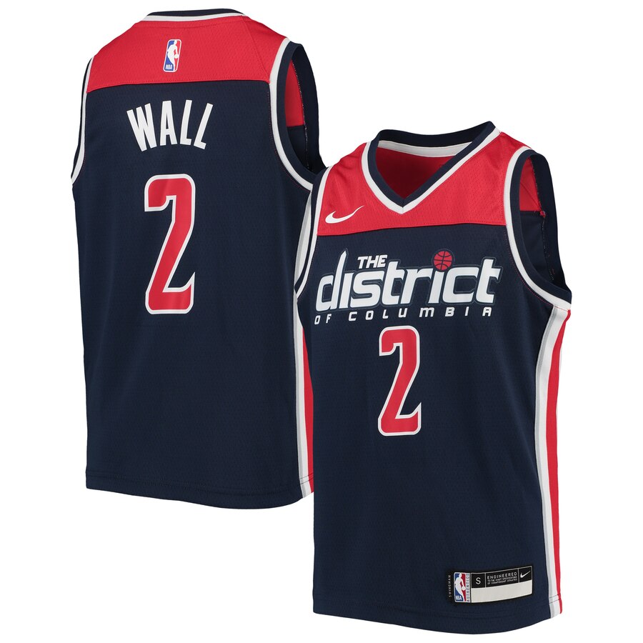 John Wall Washington Wizards Youth Swingman Player Jersey - Statement Edition - Navy