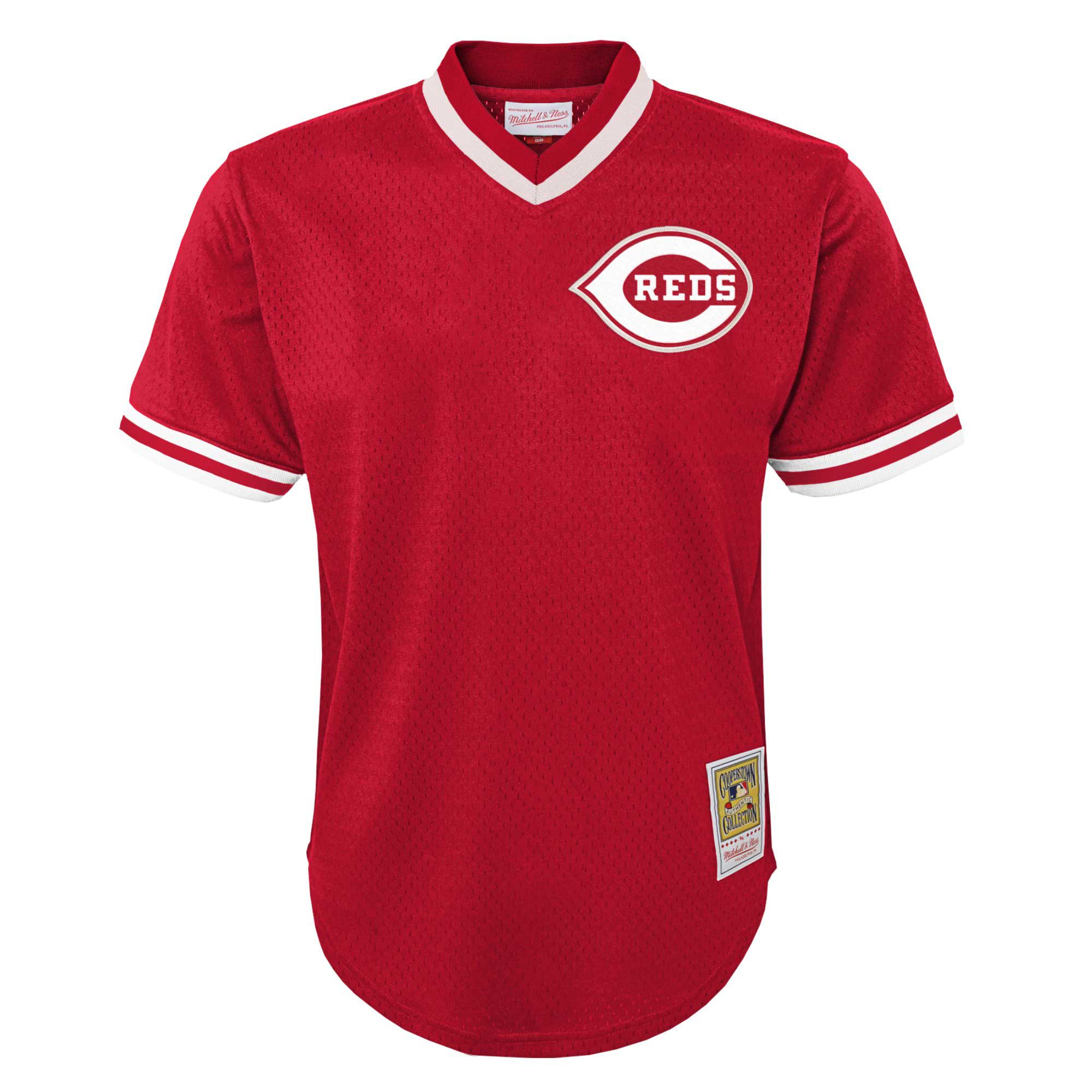 Alternative view of Johnny Bench Cincinnati Reds Mitchell & Ness Youth Cooperstown CollectionÃƒâ€šÃ‚Â mesh Batting Practice Jersey - Red