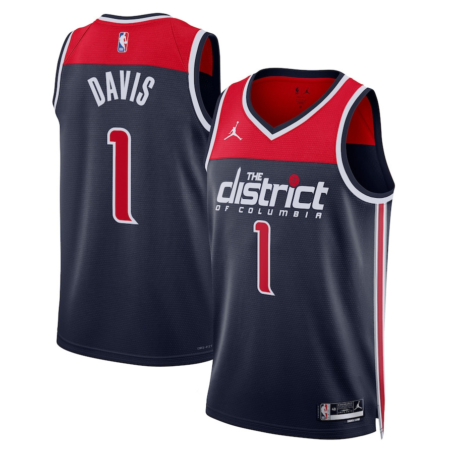 Johnny Davis 1 Washington Wizards Unisex Swingman Jersey - Statement Edition - Navy - JS587 