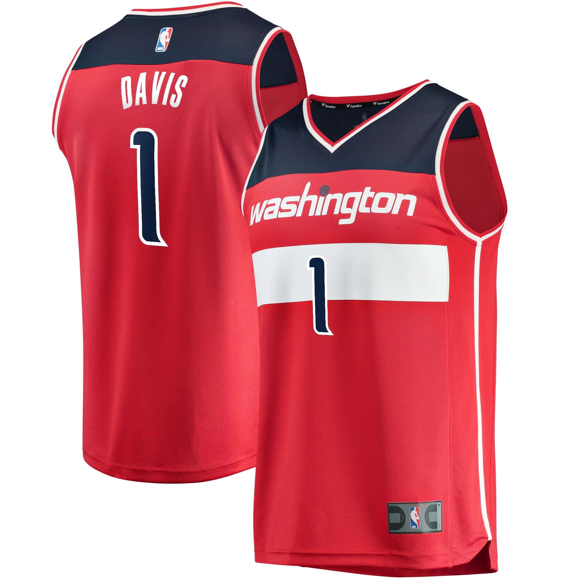 Johnny Davis Washington Wizards Fanatics Branded 2022 Nba Draft First Round Pick Fast Break Replica Player Jersey Icon - Edition - Red