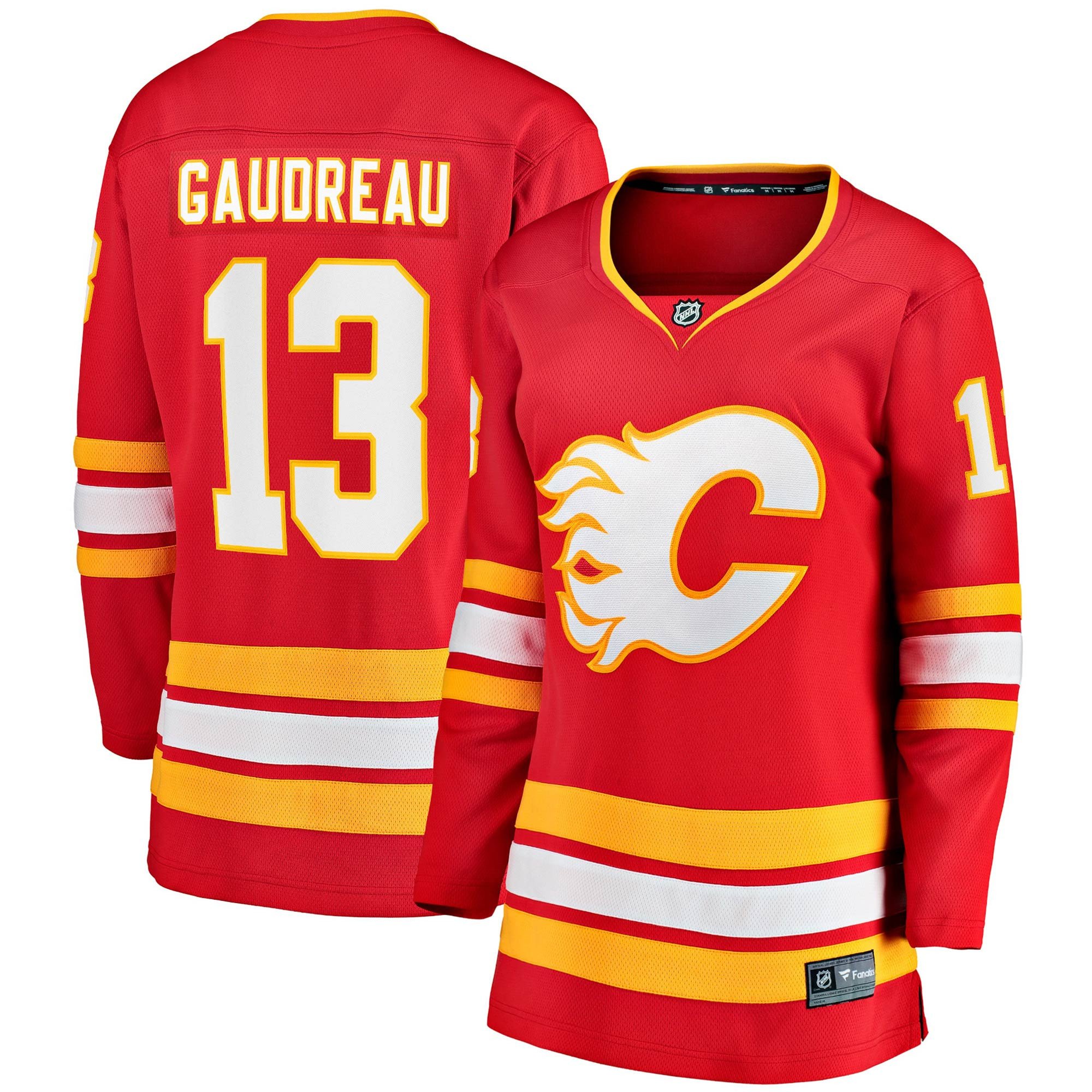 Johnny Gaudreau 13 Calgary Flames Women’s Home Premier Breakaway Jersey – Red - JS416 