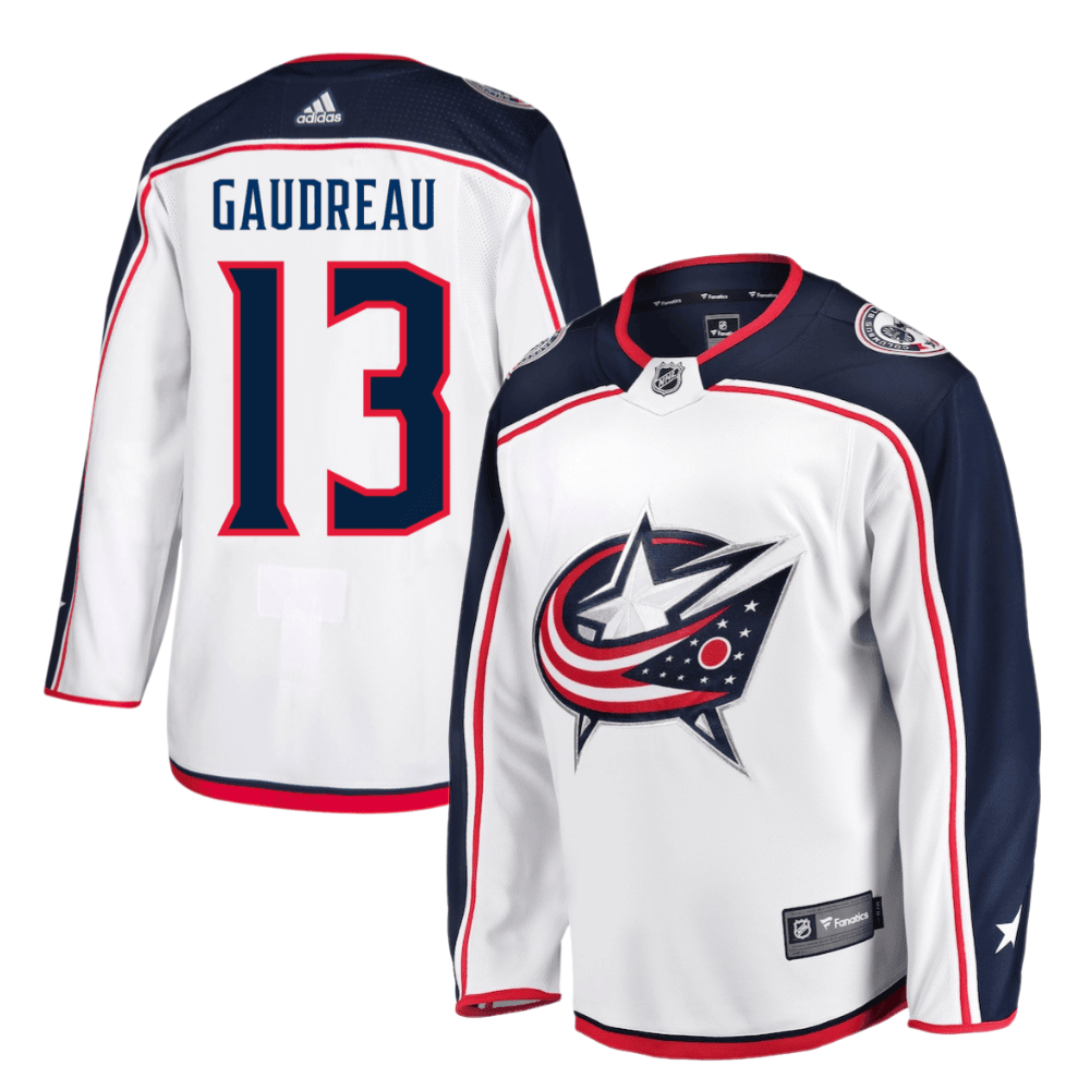 Johnny Gaudreau 13 Columbus Blue Jackets Prime Green Away Men Jersey - White - JS177 