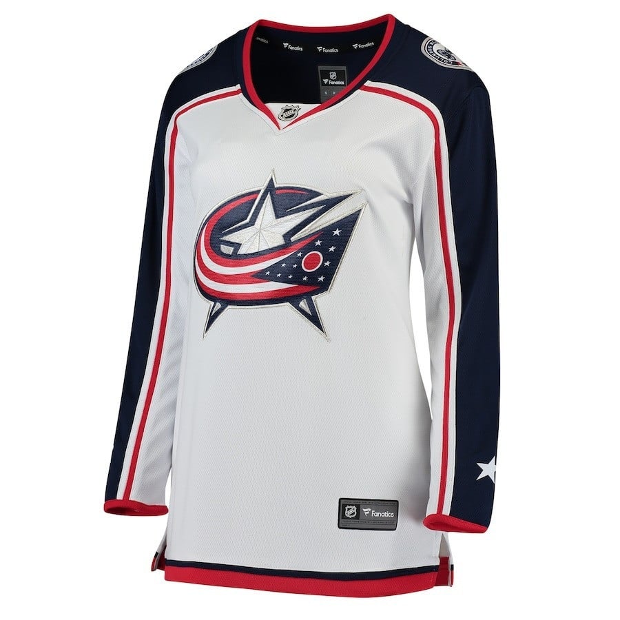 Alternative view of Johnny Gaudreau 13 Columbus Blue Jackets Women's Prime Green Away Jersey - White - JS648 