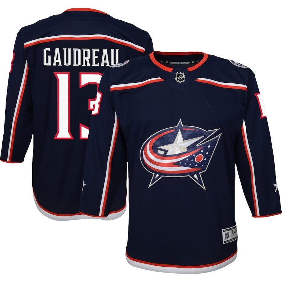Johnny Gaudreau 13 Columbus Blue Jackets Youth Breakaway Jersey - Navy - JS419 