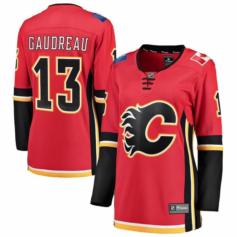 Johnny Gaudreau Calgary Flames Women's Home Breakaway Player Jersey - Red - JS154 
