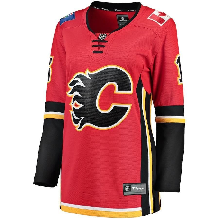 Alternative view of Johnny Gaudreau Calgary Flames Women's Home Breakaway Player Jersey - Red - JS154 