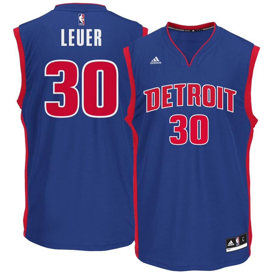 Jon Leuer Detroit Pistons Adidas Road Replica Jersey - Royal