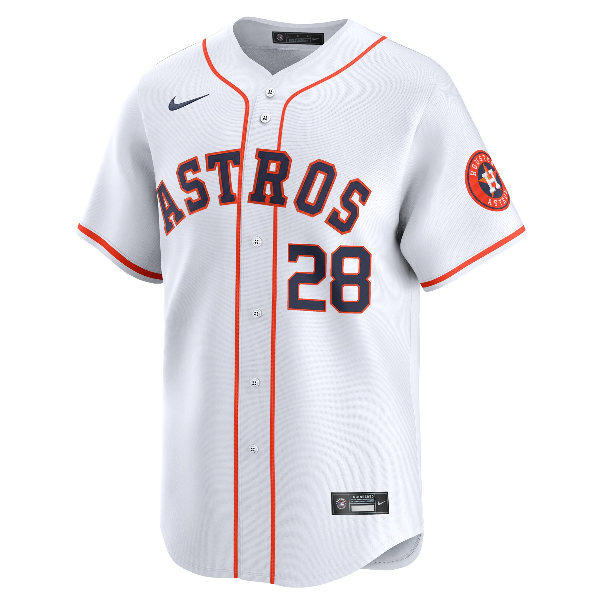 Alternative view of Jon Singleton Houston Astros Home Limited Player Jersey - White