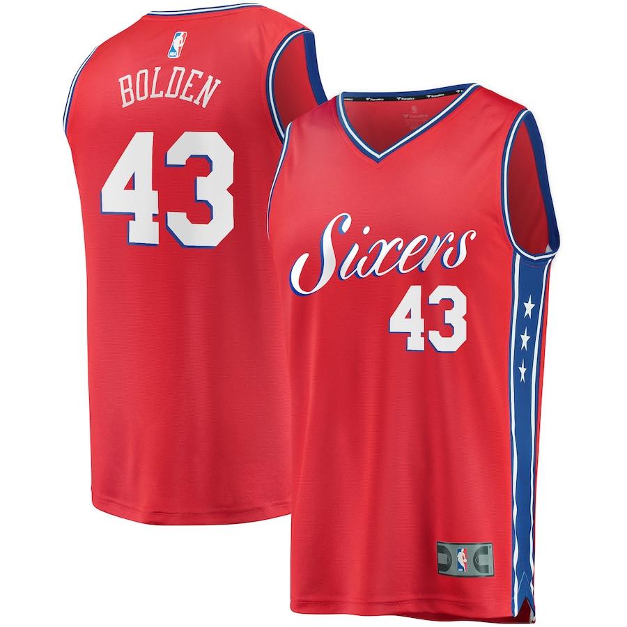 Jonah Bolden Philadelphia 76ers Fanatics Branded Fast Break Replica Player Team Jersey - Statement Edition - Red