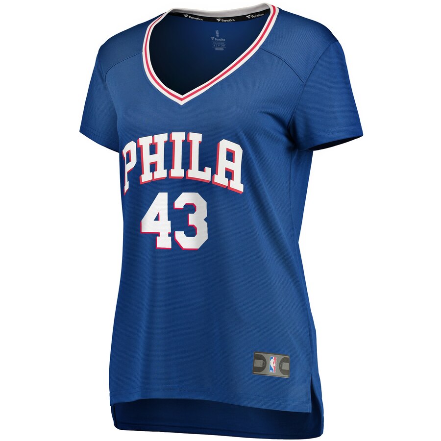 Alternative view of Jonah Bolden Philadelphia 76ers Fanatics Branded Women's Fast Break Replica Player Jersey - Icon Edition - Royal