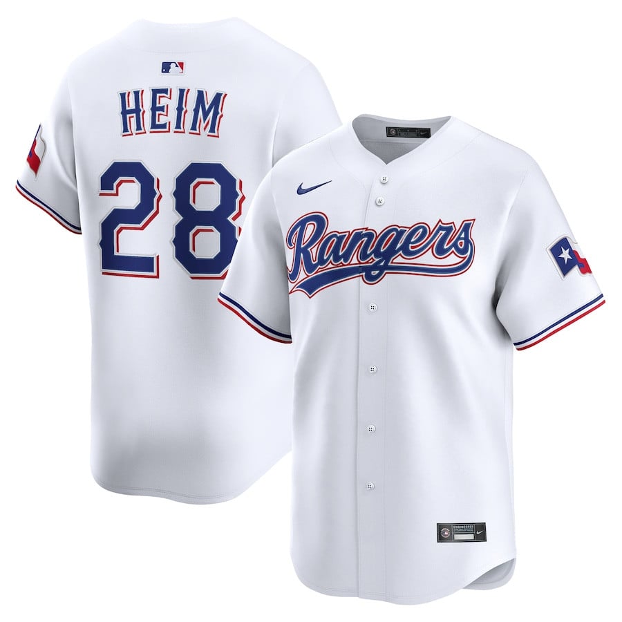 Jonah Heim 28 Texas Rangers Alternate Limited Player Men Jersey - White - JS315 