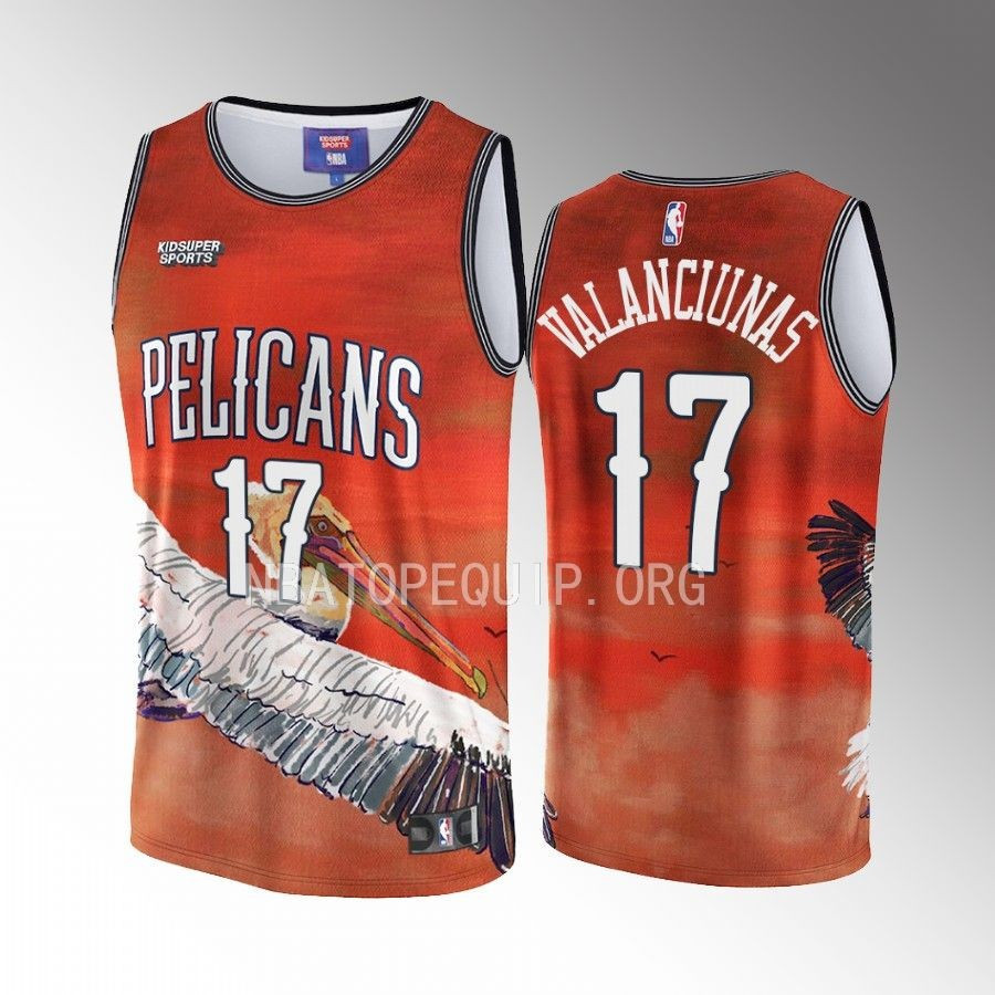 Jonas Valanciunas 17 New Orleans Pelicans NBA & KidSuper Studios Unisex Hometown Jersey - JS935 